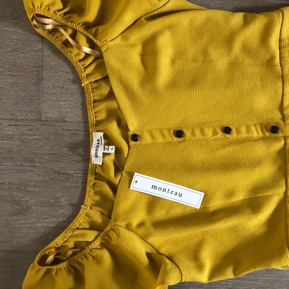 ⭐️ yellow button down dress ⭐️ - Picture 2 of 2